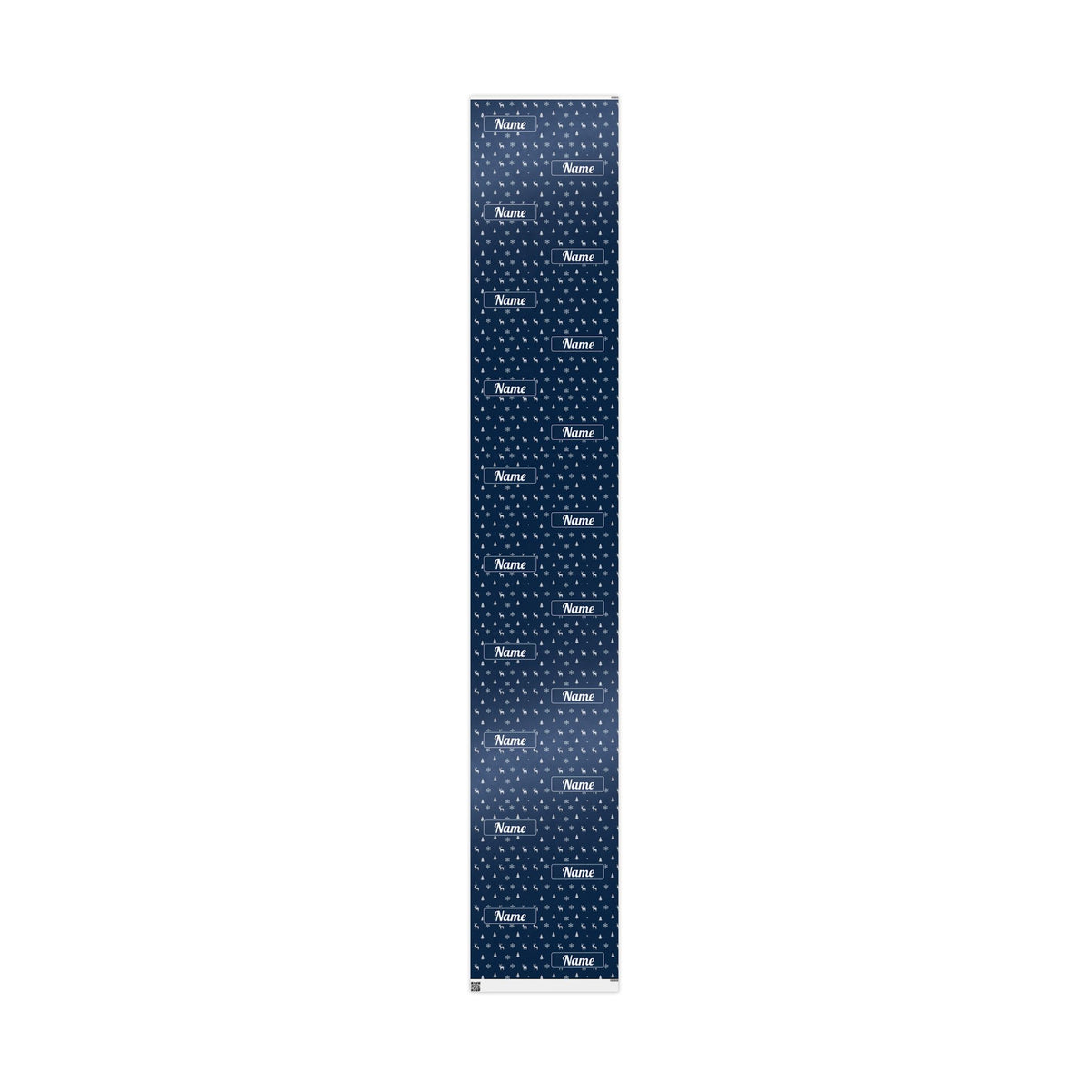 Personalised Name Christmas Wrapping Paper - Nordic Navy