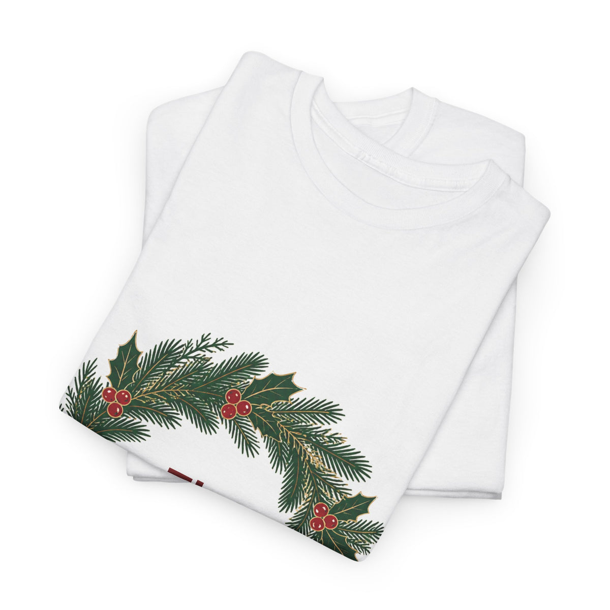 Classic Christmas Wreath Family Name Tee
