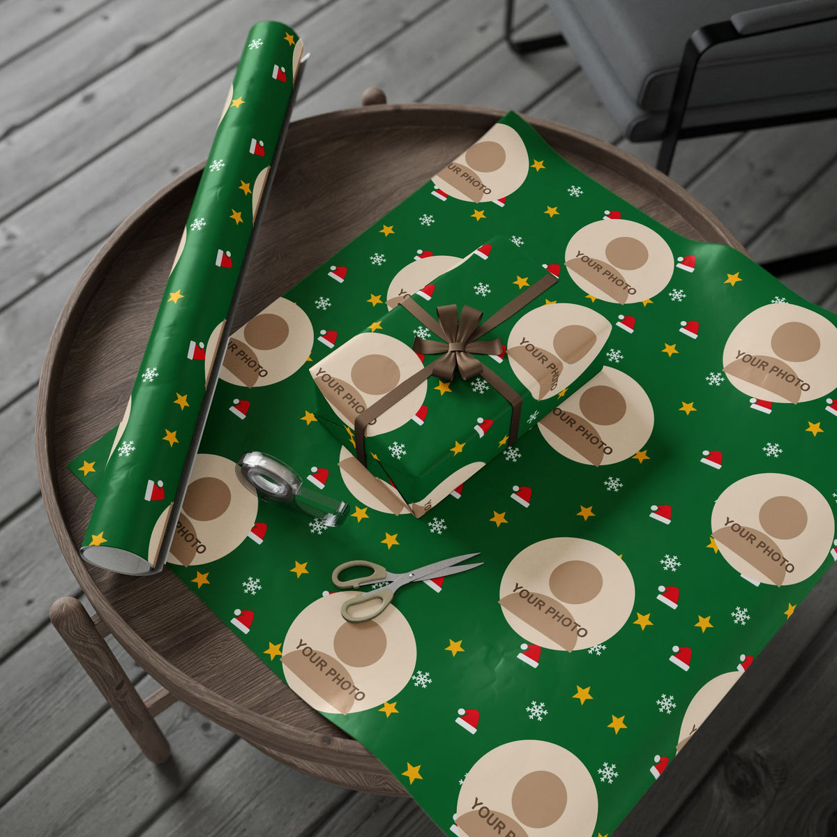 Personalised Face Photo Christmas Wrapping Paper