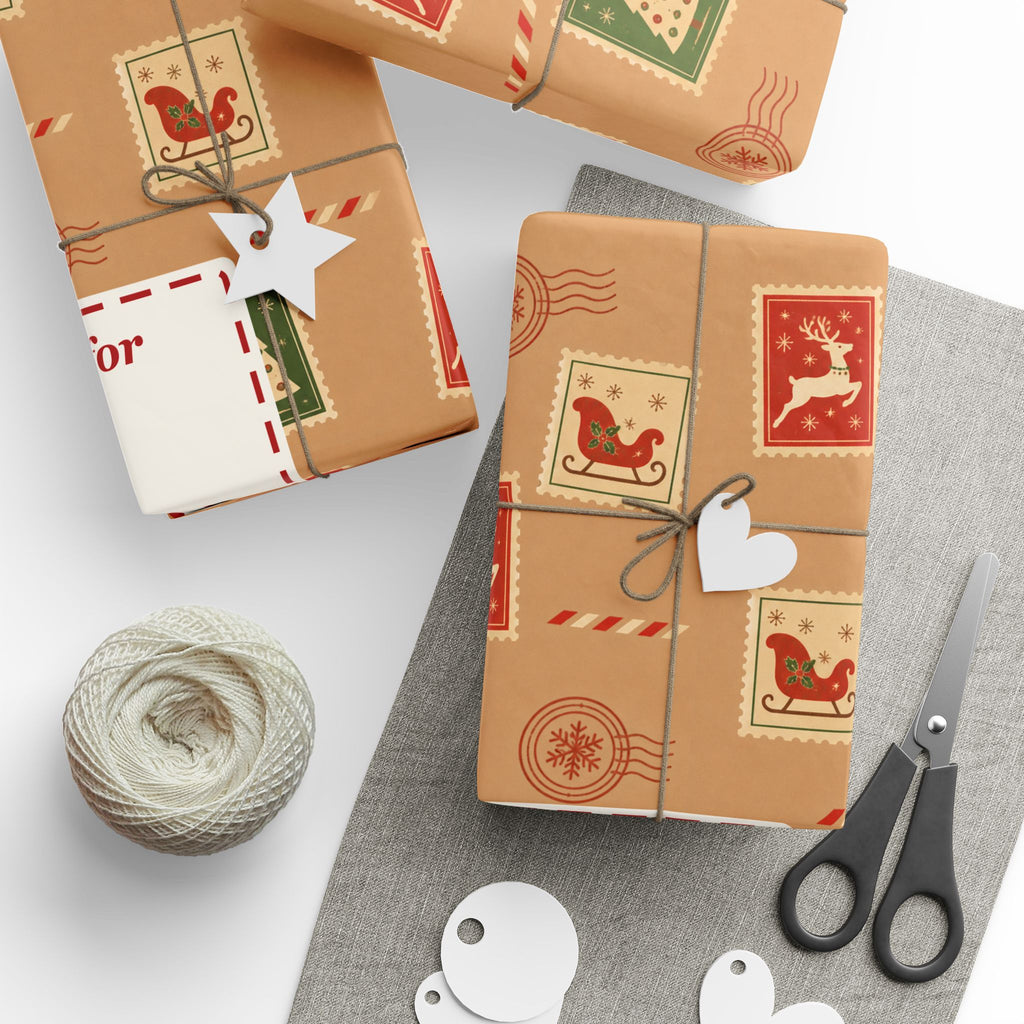 Personalised 'Special Delivery' Christmas Wrapping Paper - North Pole Kraft