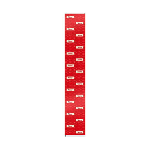 Personalised Name Christmas Wrapping Paper - Candy Cane Red